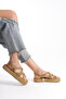 Rope Stringed High Sole Straw Sandals