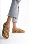 Rope Stringed High Sole Straw Sandals - 3
