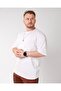 Erkek Beyaz Oversize Basic T-shirt