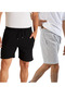 Black-Gray 2-Pack Men's Regular Summer Shorts