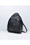 Women's Black Genuine Leather Backpack - 4
