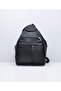 Women's Black Genuine Leather Backpack - 2