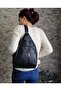 Women's Black Genuine Leather Backpack