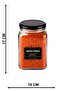 12 Pieces 1600 Cc Cornered Labeled Glass Spice and Pulses Jar with Black Lid - 3