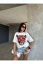 Tiger Printed T-shirt with Pearls - 2