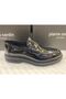 241075 Black Lightweight Rubber Sole Black Patent Leather Men's Shoes