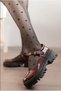 Women's Claret Red Patent Leather Harajuku Style Lolita Single Strap Shoes