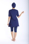 Women's Short Sleeve Hijab Swimsuit - Lycra Solid Color 38-52 - 4