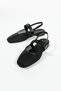 Care Women's Blunt Toe Double Belt Detail Short Heeled Shoes - Ballerinas