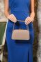 Hand Shoulder Evening Dress Evening Bag with Gold Glitter Chain Strap - 6