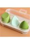 Green 3-Piece Makeup Sponge Set with Stand