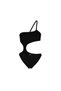 Women's Arena Logo Swimsuit Single Shoulder Asphalt Multi Black Black - 4
