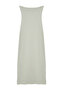Green Straight Polyamide Strapless Stretchy Body-Fitting Maxi Pen Dress TWOSS24EL00991 - 6