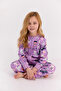 Rolypoly Cats Lilac Girls Seasonal Pajama Set Rp2590-C - 2