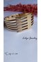 Women's Stainless Steel Thick Rib Handcuff Bracelet Steel Bracelet - 2
