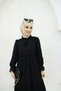 Tassel Detailed Laced Hijab Dress - black - 6