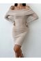 Camisole Madonna Neck Long Sleeve Mini Dress