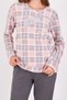 Plaid Powder Women's Long Sleeve Pajama Set - 4