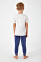 طقم بيجامة للأولاد بأكمام قصيرة من Rolypoly Tour Fly Beige Melange - 6