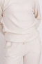 Cream Women's Knitwear Long Sleeve Pajama Set - 4