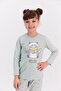 Rolypoly Relax Yeşilmelanj Girl's Pajama Set - 3