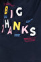 2800 Big Thanks Navy Blue Girls' Pajama Set - 4