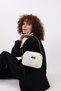 Women's Brown Cream Fur Plush Mini Urban Cross Shoulder Bag - 2