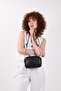 Women's Black Mini Chain Strap Shoulder and Crossbody Bag Leo - 2