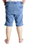 Fashion XL Large Size Men's Denim Shorts with Side Pockets New Armına 23806 Ice Blue - 4