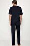 Men's Navy Blue Combed Cotton 3-Piece Boxed Pajama Set with Shorts - 2