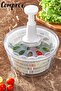 Practical 5Lt White Manual Vegetable Dryer Salad Dryer Greenery Dryer - 3
