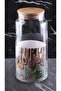 Gönül12 Pieces 1300ml Bamboo Vacuum Glass Jar with Lid - 2