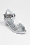 Girl's Gray Glitter Heeled Sandals - 2