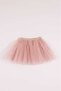 Powder Pink Shiny Hearts Girls' Tulle Skirt - 2