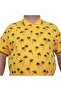 Men's Large Size Polo Neck T-Shirt Palm 24460 Yellow - 3