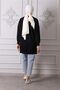 Organic Cotton Crew Neck Above Knee Black Tunic/Sweatshirt 30644 - 3