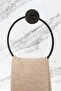Black Ring Towel Holder / Open Toilet Roll Holder Set of 2 Bathroom Accessories - 4