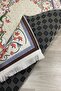 Decorative Digital Printed Black Non-Slip Base Prayer Rug Prayer Rack 75x120 - 5