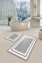 Decorative Digital Printed Set of 2 Bath Mat Non-Slip Base Toilet Set