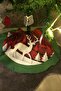 Christmas Pine Tree Foot Cover Washable Fabric with Velcro 65x65