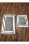 Decorative Digital Printed Set of 2 Bath Mat Non-Slip Base Toilet Set - 2