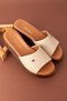 Women's Genuine Leather Daily Wedge Heeled Slippers Yprk.2401 - 6