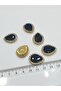 Embellished Edged - Black Teardrop 18*24mm (25 PIECES) - 2