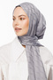 Wave Pattern Silky Jacquard Shawl Mineral Gray - 7