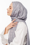 Wave Pattern Silky Jacquard Shawl Mineral Gray - 6