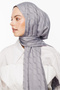 Wave Pattern Silky Jacquard Shawl Mineral Gray - 3