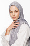 Wave Pattern Silky Jacquard Shawl Mineral Gray - 5