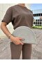 Moss Zippered Straw Jute Vegan Clutch Bag - 6