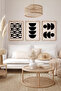 3 Piece 3D Poster Painting Set with Real Wood Frame