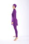 Women's Uzunkol Zippered Hijab Swimsuit - Solid Color 38-52 - 3